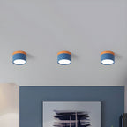 Wood And Metal Ceiling Lamp – Small Cylindrical Modern Accent Design