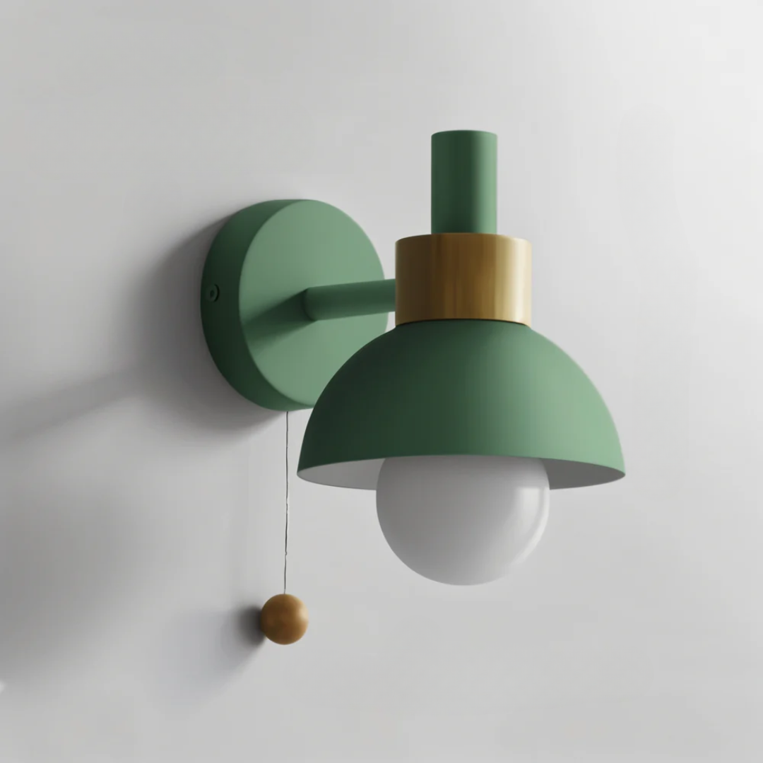 Modern LED Wall Sconce Pull Cord Accent Light