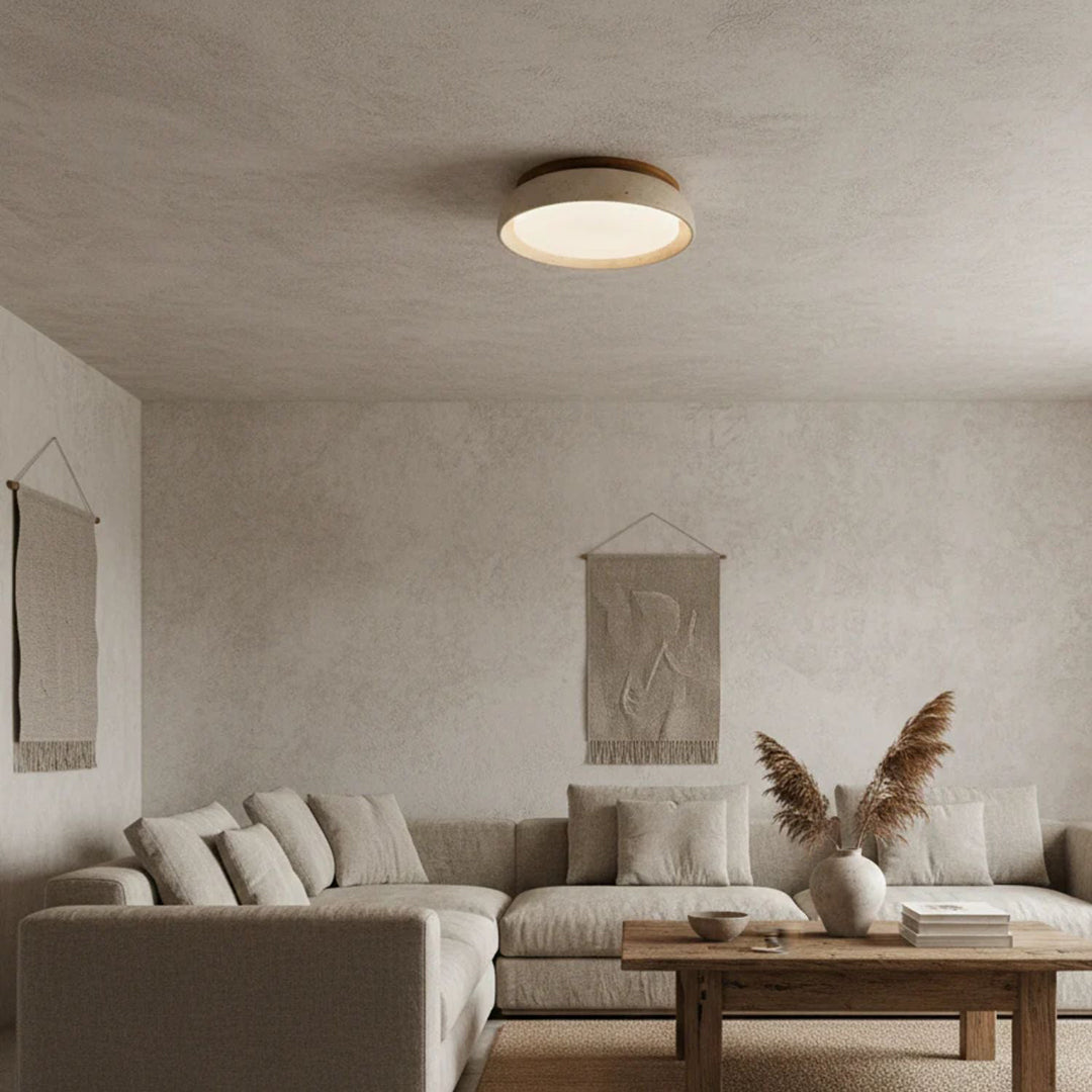 Minimalist Ceiling Lamp – Natural Finish Warm Interior Accent Design