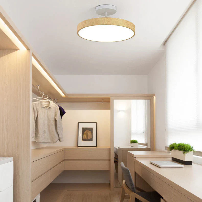Scandinavian Wooden Ceiling Light