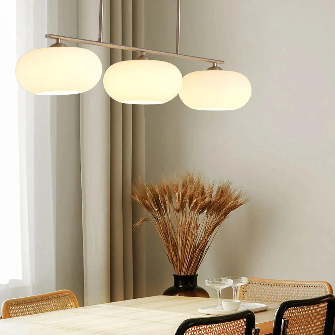 Linear Triple Glass Pendant Light