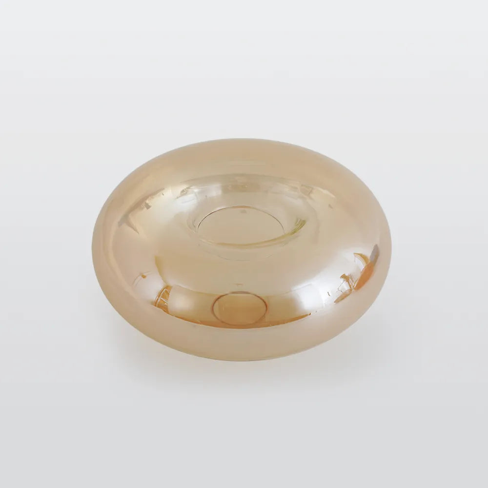 Globe Ceiling Light Flush Mount Glass and Metal Fixture | Art Deco Inspired Style | Warm Ambient Lighting for Living Rooms