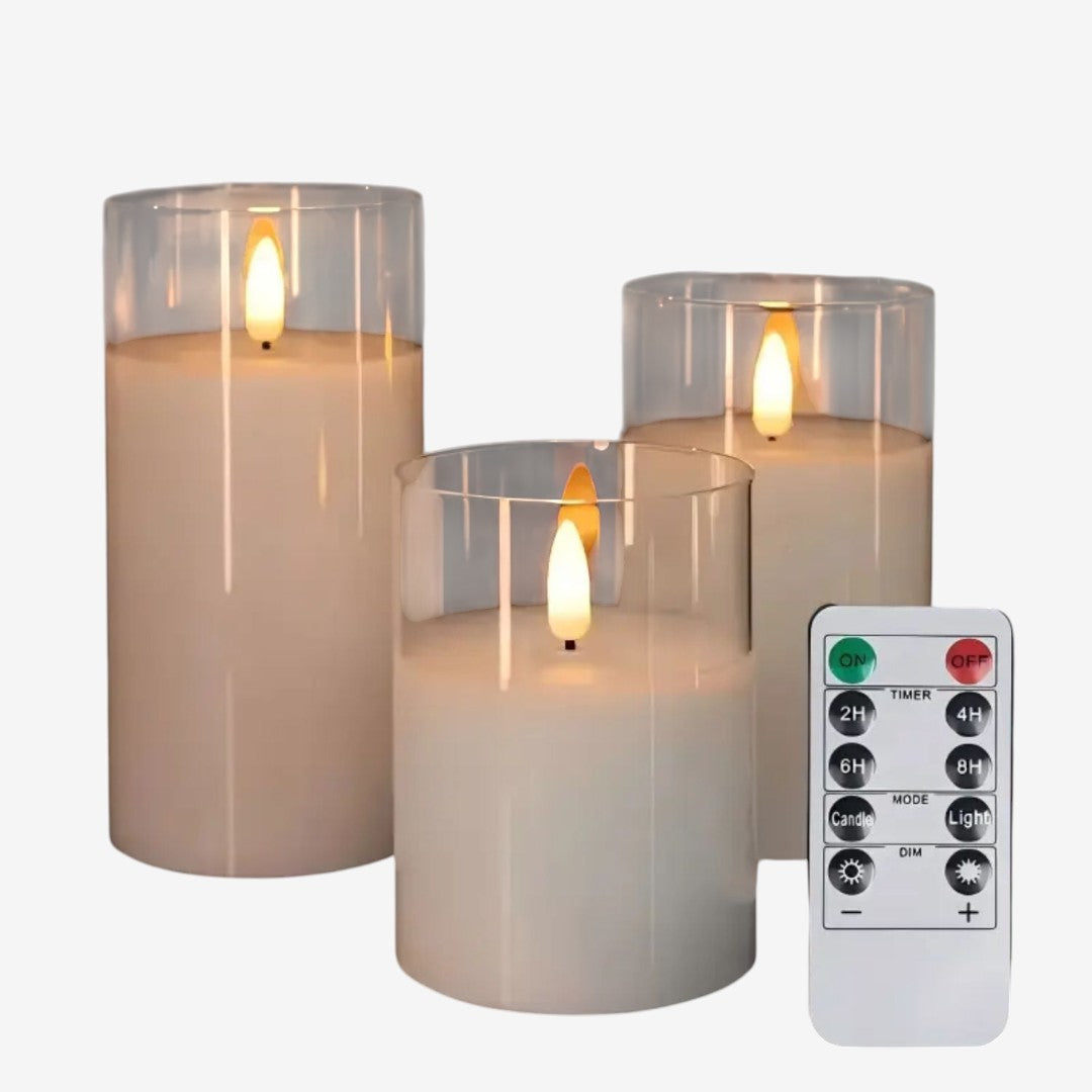 Flameless LED Candles – Battery Powered With Timer For Safe Ambient Decor