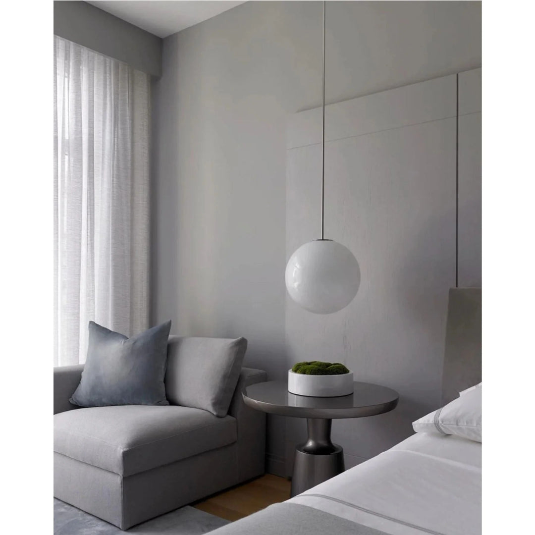 Minimalist Round Glass Pendant Light