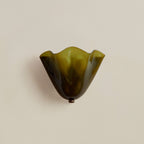 Wall Sconce Stained Glass Iron Shell Design | Retro Art Deco Style | Flicker-Free LED Warm Ambient Lighting for Bedrooms