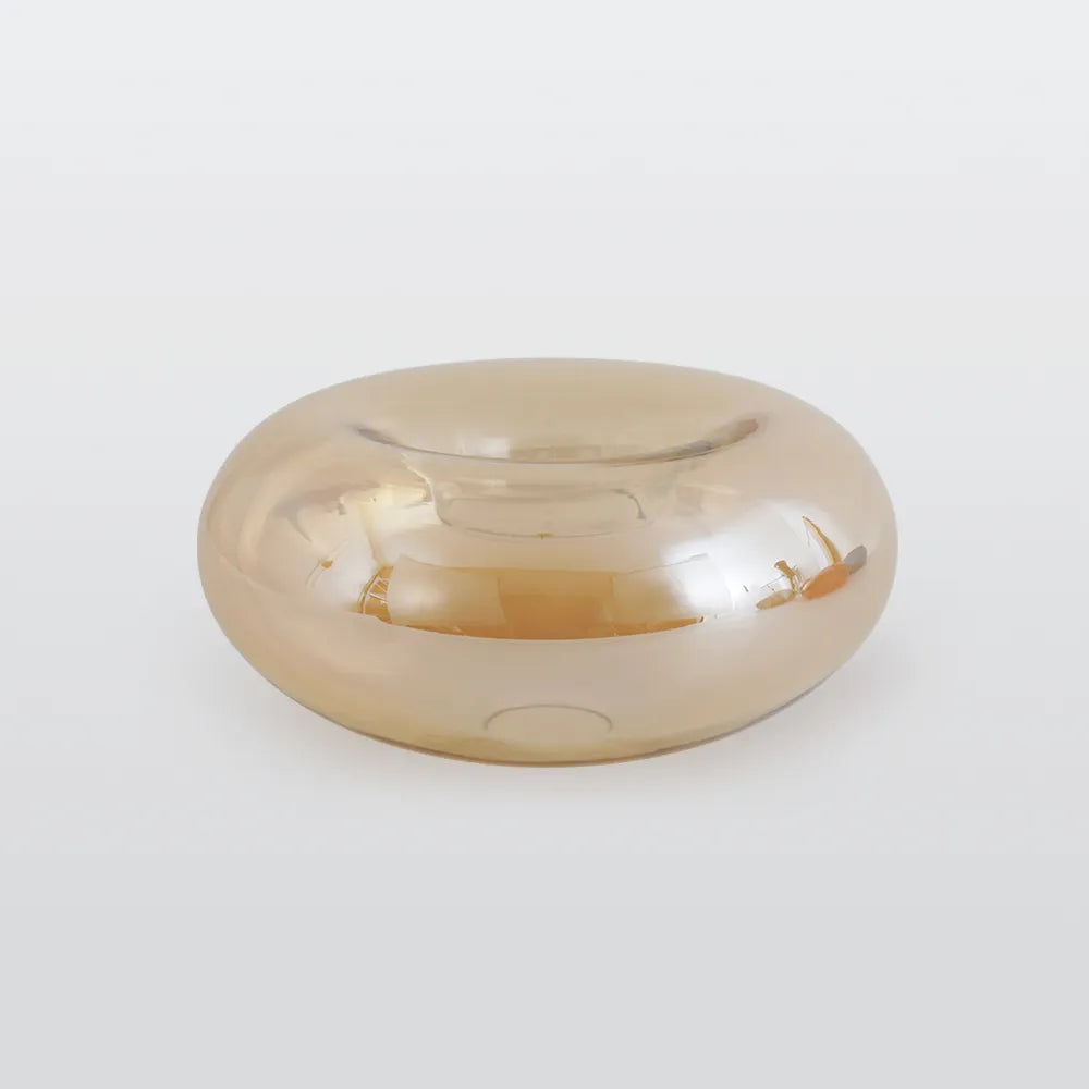Globe Ceiling Light Flush Mount Glass and Metal Fixture | Art Deco Inspired Style | Warm Ambient Lighting for Living Rooms