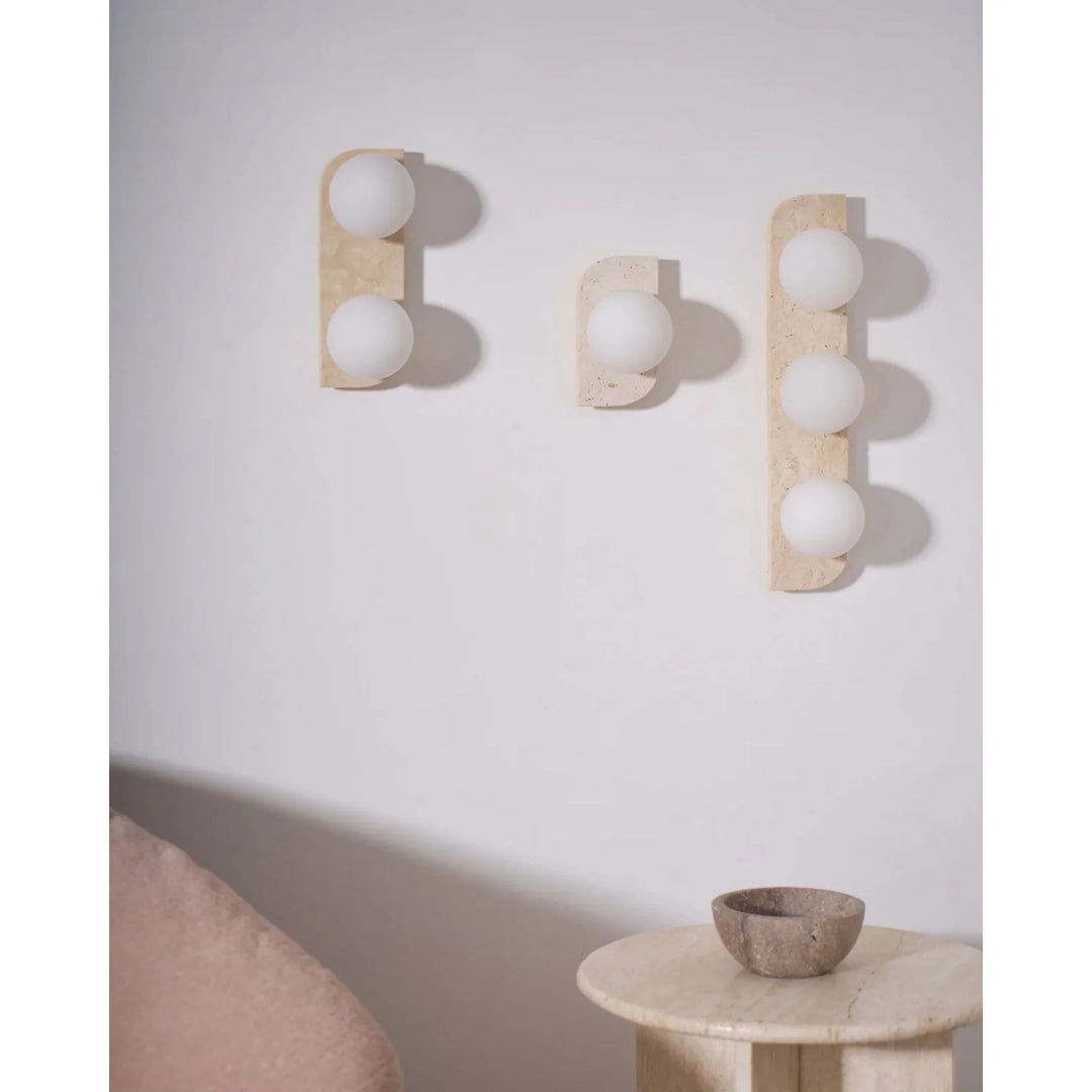 Round Stone Wall Light