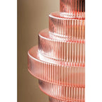 Art Deco Ribbed Glass Pendant Light