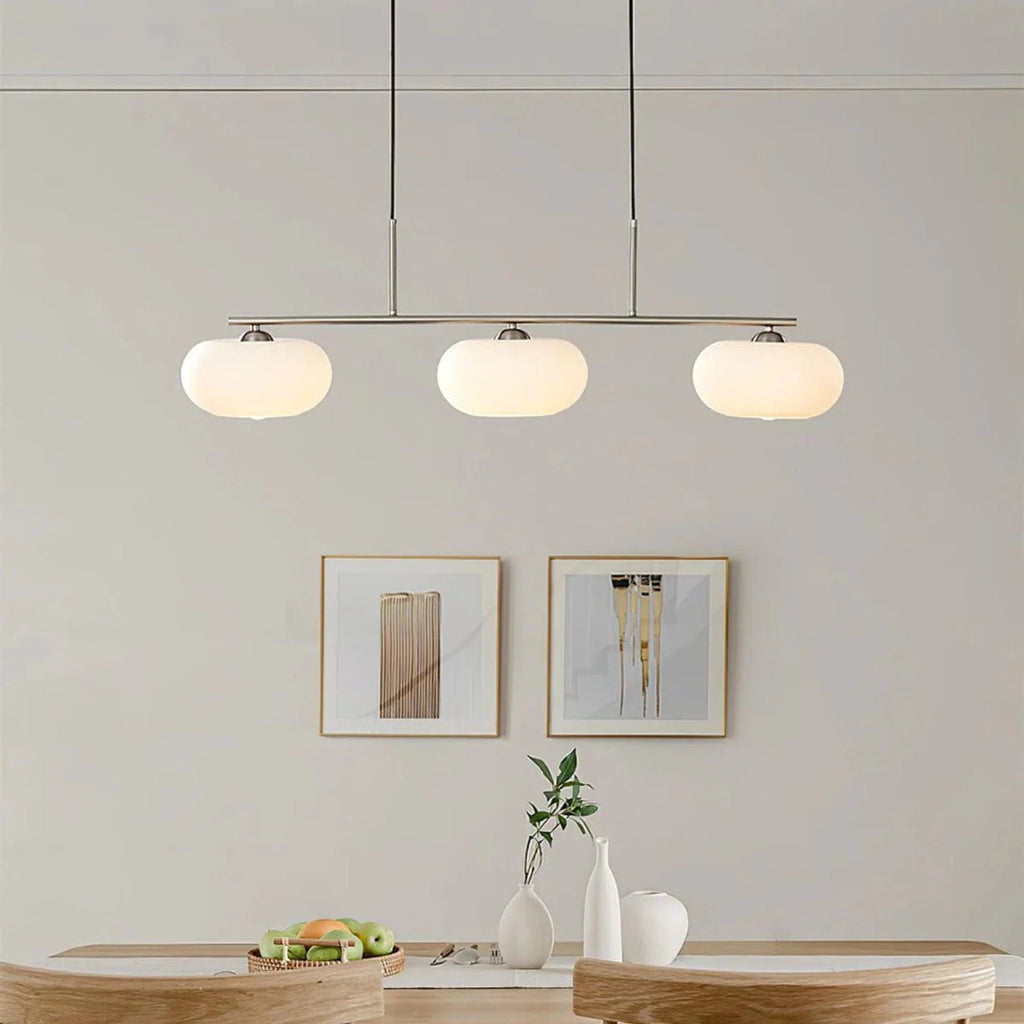 Linear Triple Glass Pendant Light