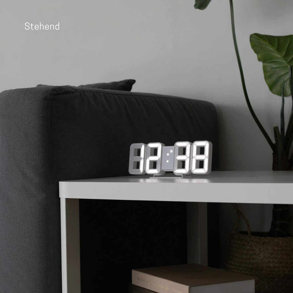 3D LED Digital Wall Clock Plastic | USB Powered 5V 1A | Wall Mounted Illuminated Display for Clear Visibility from Distance