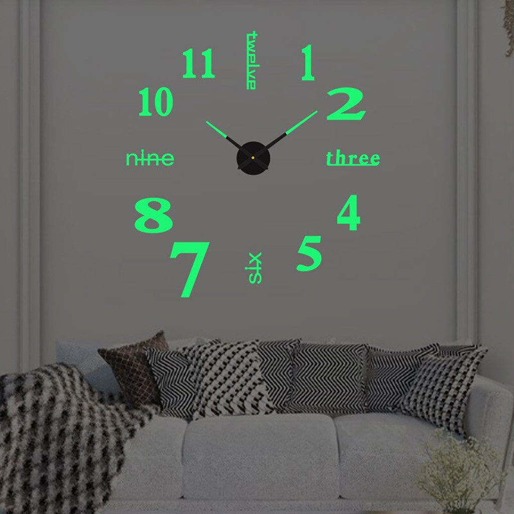 3D Wall Clock – Modern Roman Numeral Or Typographic Decorative Design
