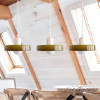 Triple Glass Pendant Lamp – Retro Inspired Colorful Dining Table Design