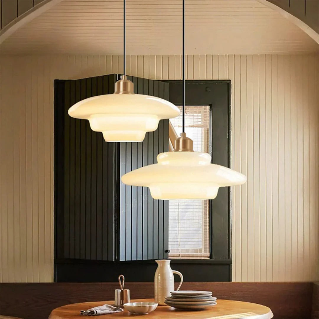 Modern Round Glass Pendant Light