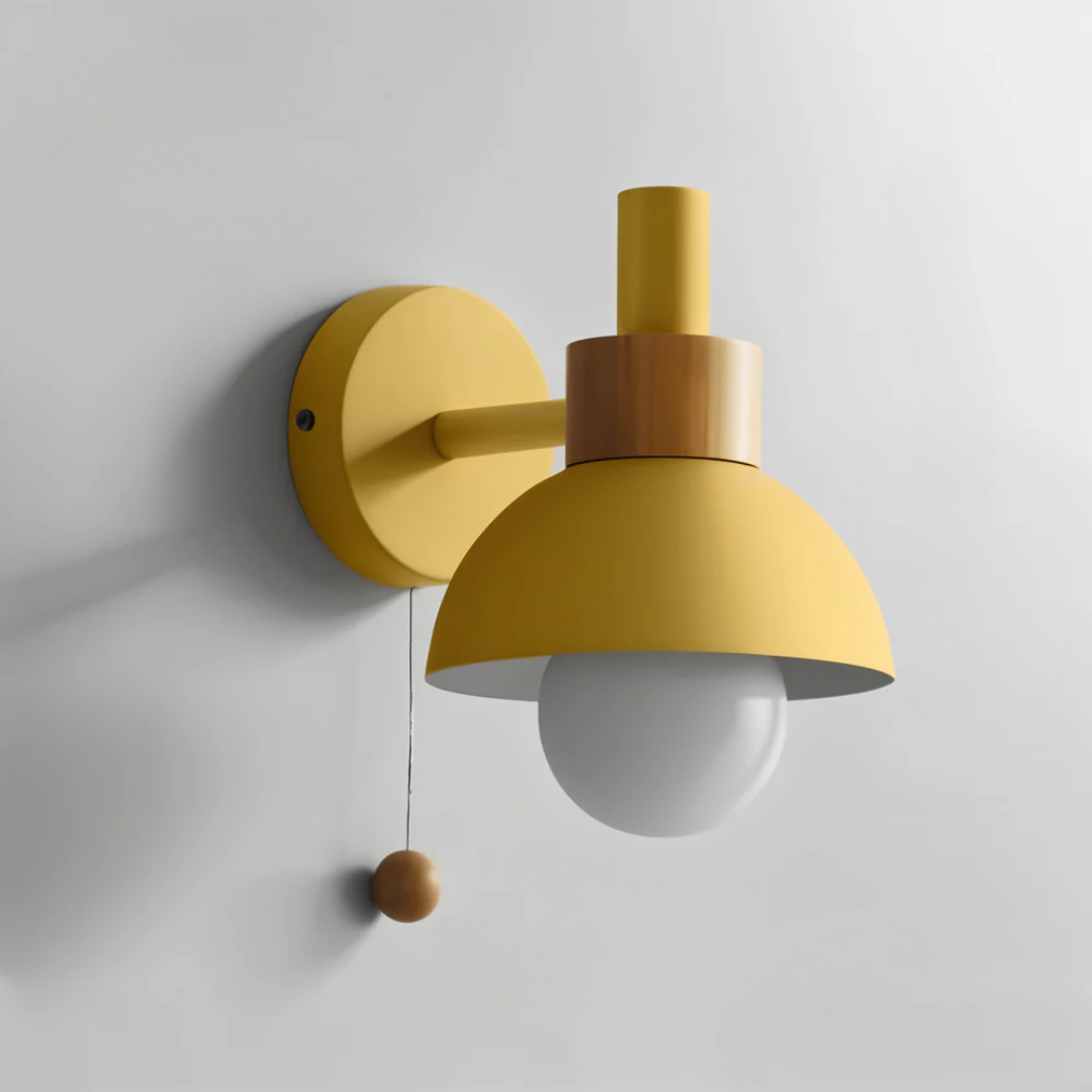Modern LED Wall Sconce Pull Cord Accent Light