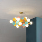 LED Ceiling Light Metal Glass and Acrylic Branch Design | Nature Inspired Style | Modern Botanical Interior Lighting