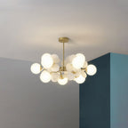 LED Ceiling Light Metal Glass and Acrylic Branch Design | Nature Inspired Style | Modern Botanical Interior Lighting