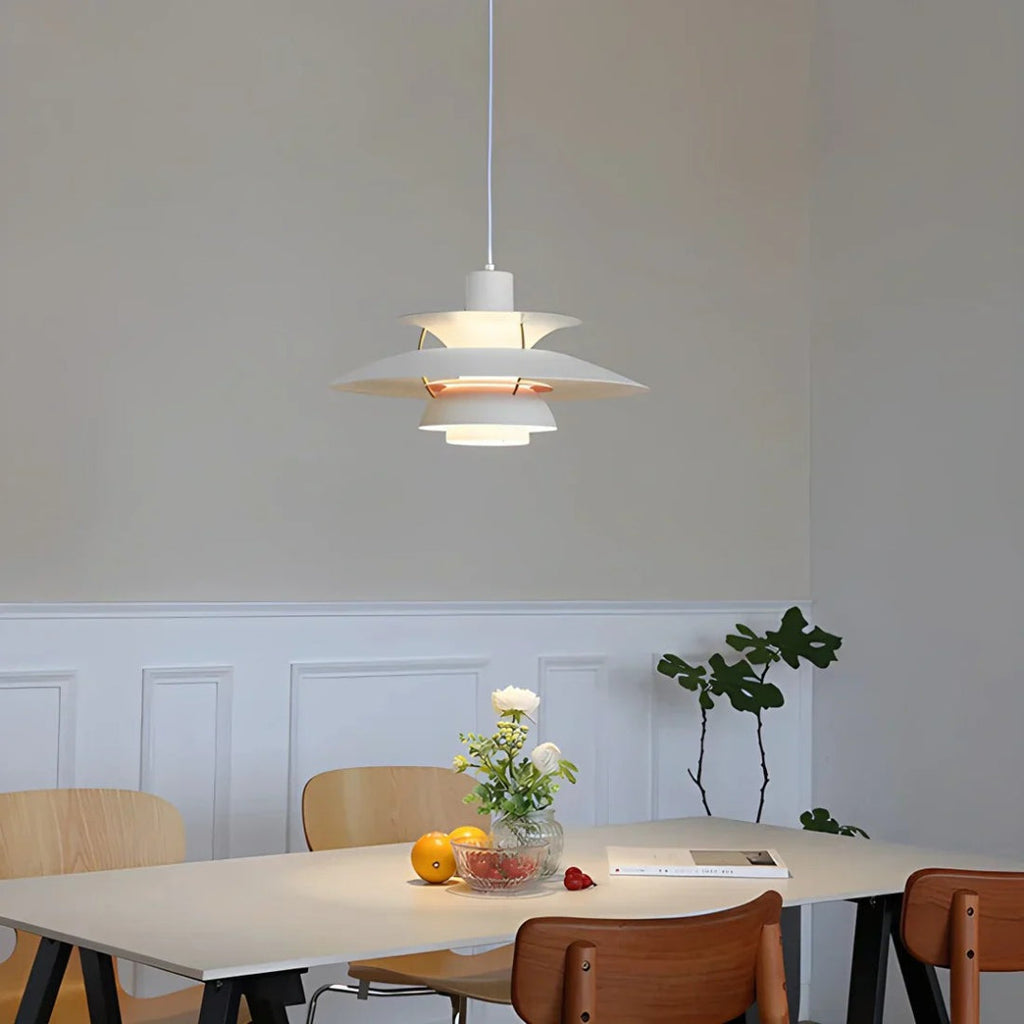 Contemporary Layered Metal Pendant Light