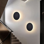 Kyris Applique Murale Ronde Minimaliste Noir/Or/Blanc. Salon - Neutralighting