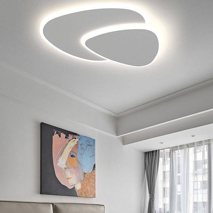 Zeno Plafonnier Triangle Moderne Blanc Salon - Neutralighting