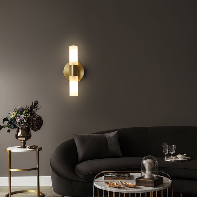 Tubular LED Wall Sconce Metal and Acrylic | Modern Rectangular Design | IP44 Rated for Bathroom and Living Room Lighting