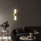Tubular LED Wall Sconce Metal and Acrylic | Modern Rectangular Design | IP44 Rated for Bathroom and Living Room Lighting