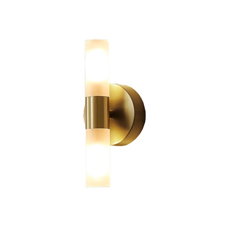 Tubular LED Wall Sconce Metal and Acrylic | Modern Rectangular Design | IP44 Rated for Bathroom and Living Room Lighting