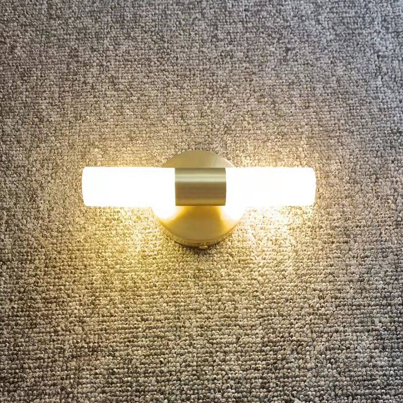 Tubular LED Wall Sconce Metal and Acrylic | Modern Rectangular Design | IP44 Rated for Bathroom and Living Room Lighting