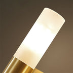 Tubular LED Wall Sconce Metal and Acrylic | Modern Rectangular Design | IP44 Rated for Bathroom and Living Room Lighting