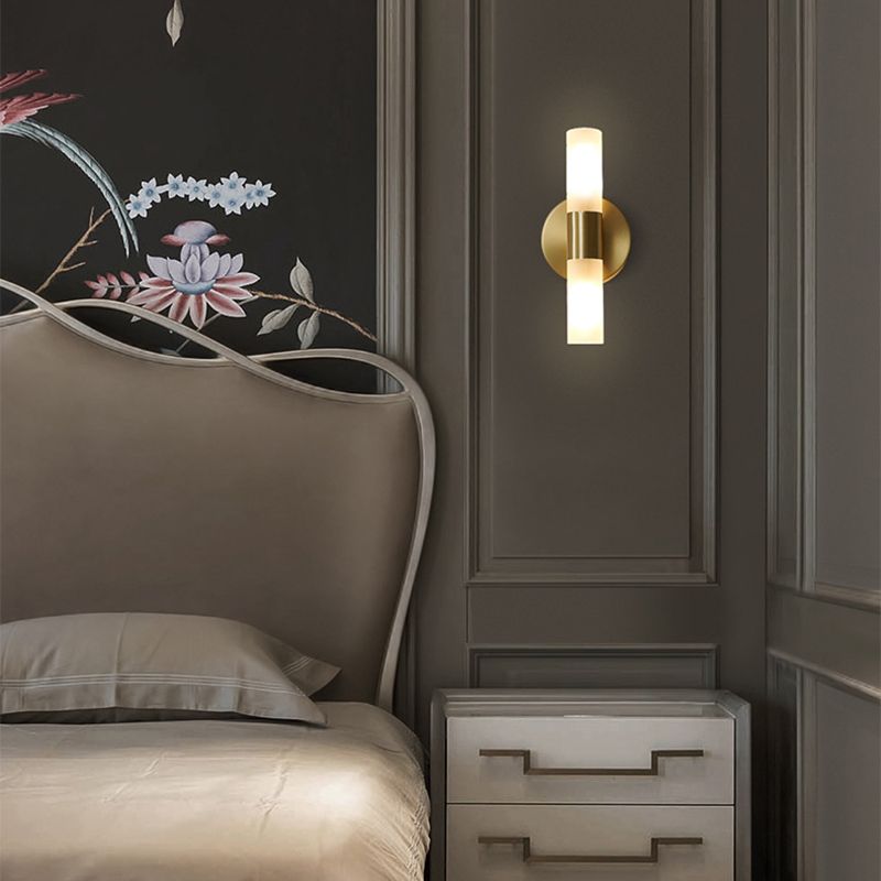 Tubular LED Wall Sconce Metal and Acrylic | Modern Rectangular Design | IP44 Rated for Bathroom and Living Room Lighting