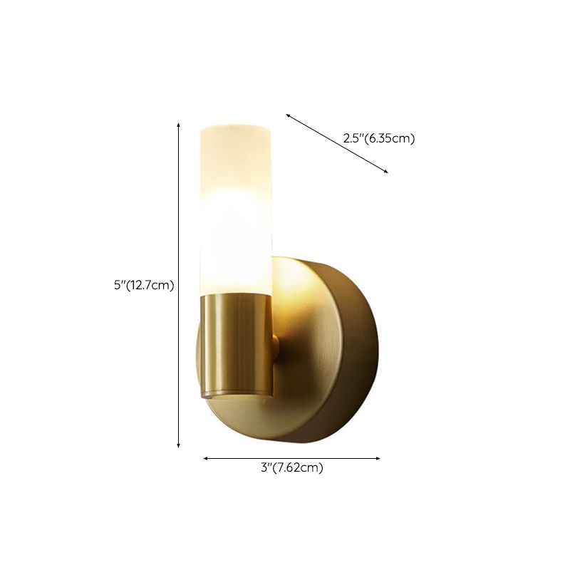 Tubular LED Wall Sconce Metal and Acrylic | Modern Rectangular Design | IP44 Rated for Bathroom and Living Room Lighting
