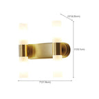 Tubular LED Wall Sconce Metal and Acrylic | Modern Rectangular Design | IP44 Rated for Bathroom and Living Room Lighting