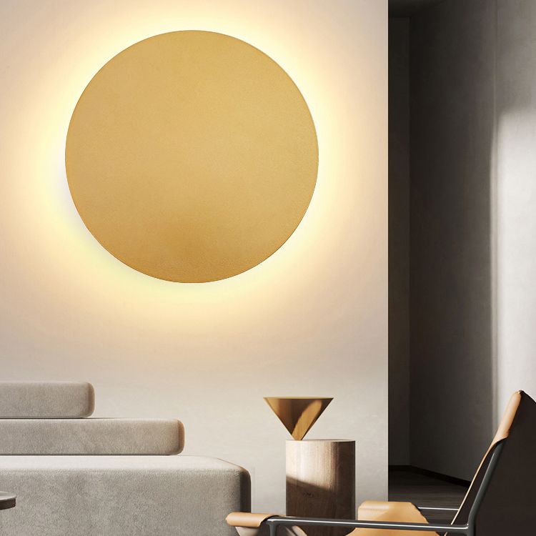 Kyris Applique Murale Ronde Minimaliste Noir/Or/Blanc. Salon - Neutralighting