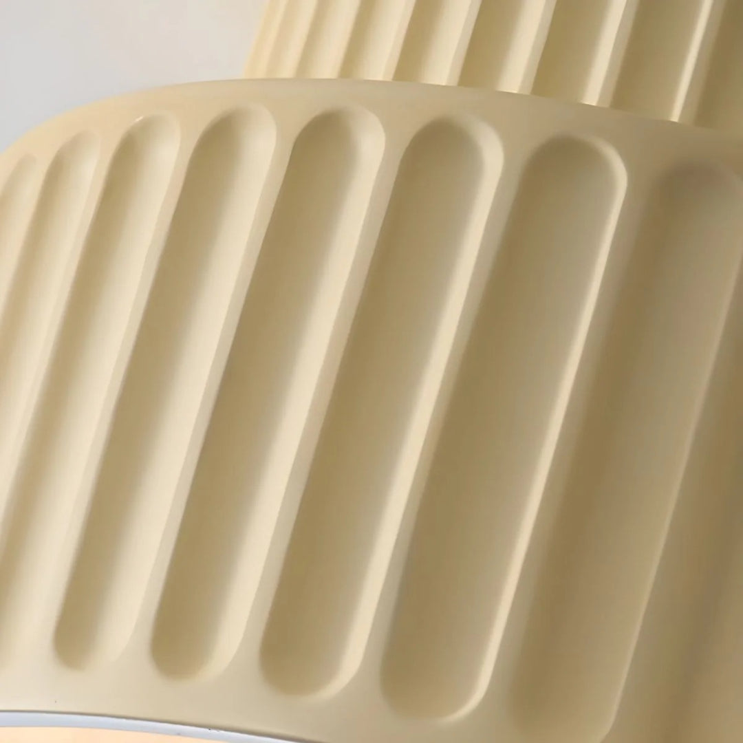 Minimalist Ribbed Ceramic Ceiling Light