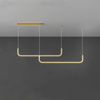 Clen Suspension Linéaire Minimaliste Or/Noir. Salon - Neutralighting
