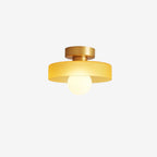 French Bauhaus Ceiling Lamp – Geometric Glass Flush Mount Fixture