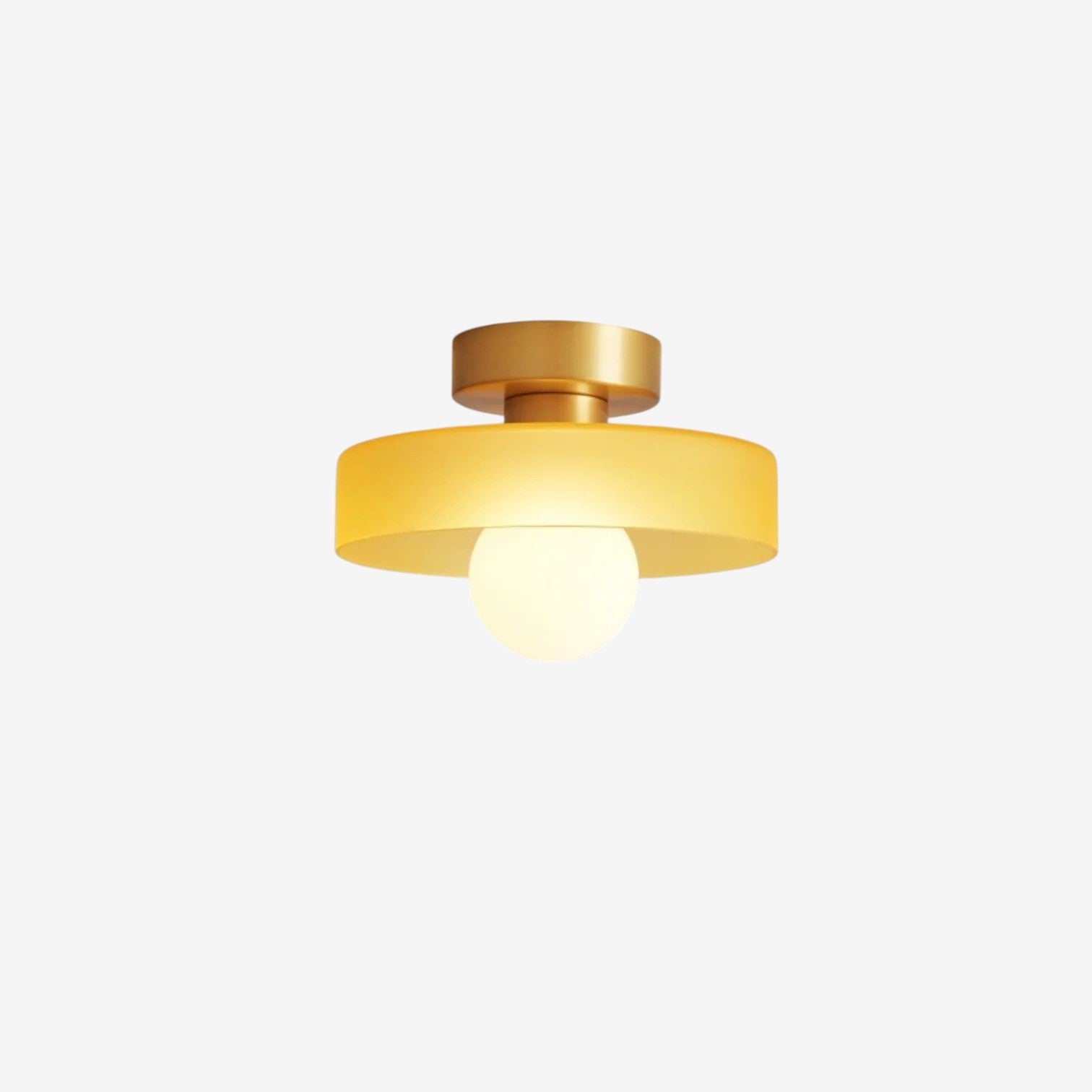 French Bauhaus Ceiling Lamp – Geometric Glass Flush Mount Fixture
