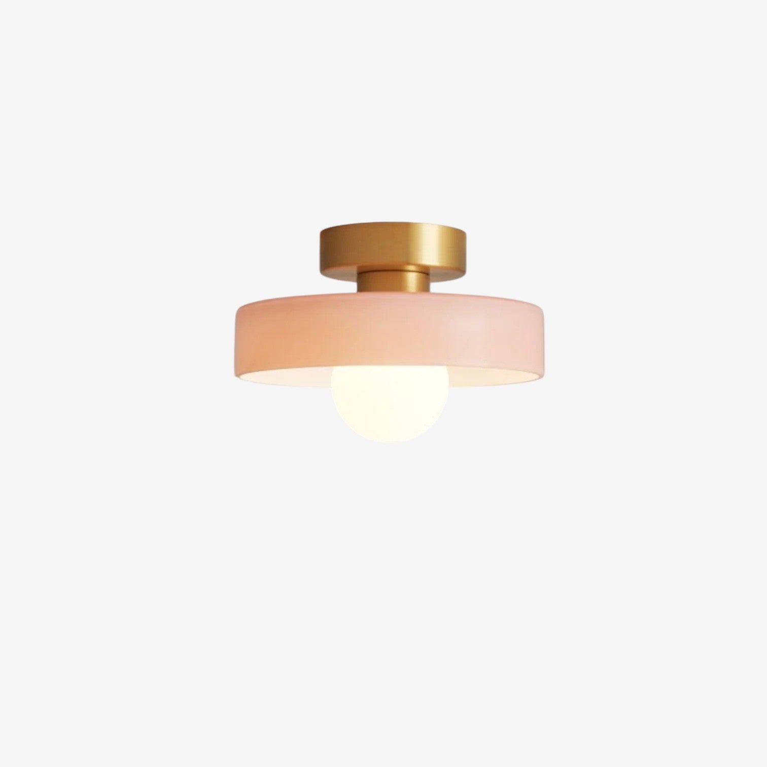French Bauhaus Ceiling Lamp – Geometric Glass Flush Mount Fixture