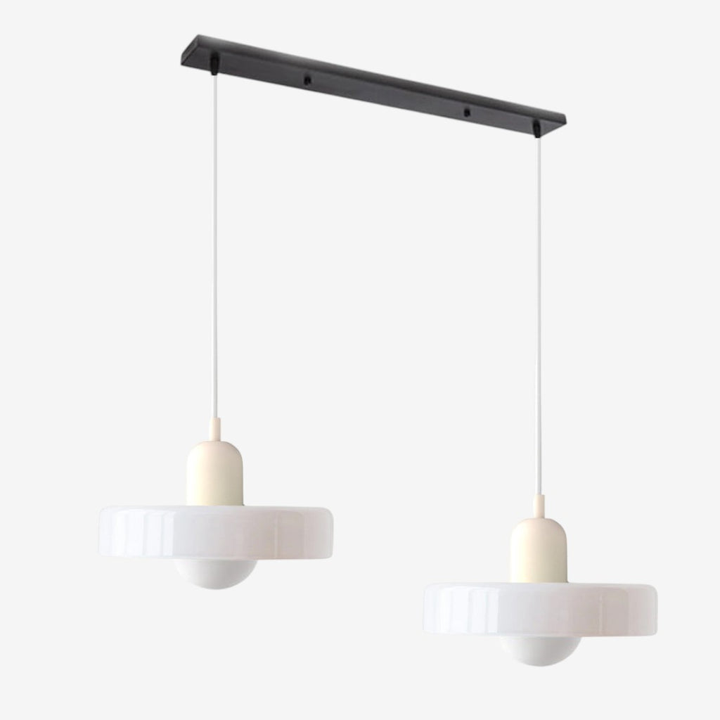 Double Glass Pendant Lamp – Retro Inspired Modern Dining Table Design