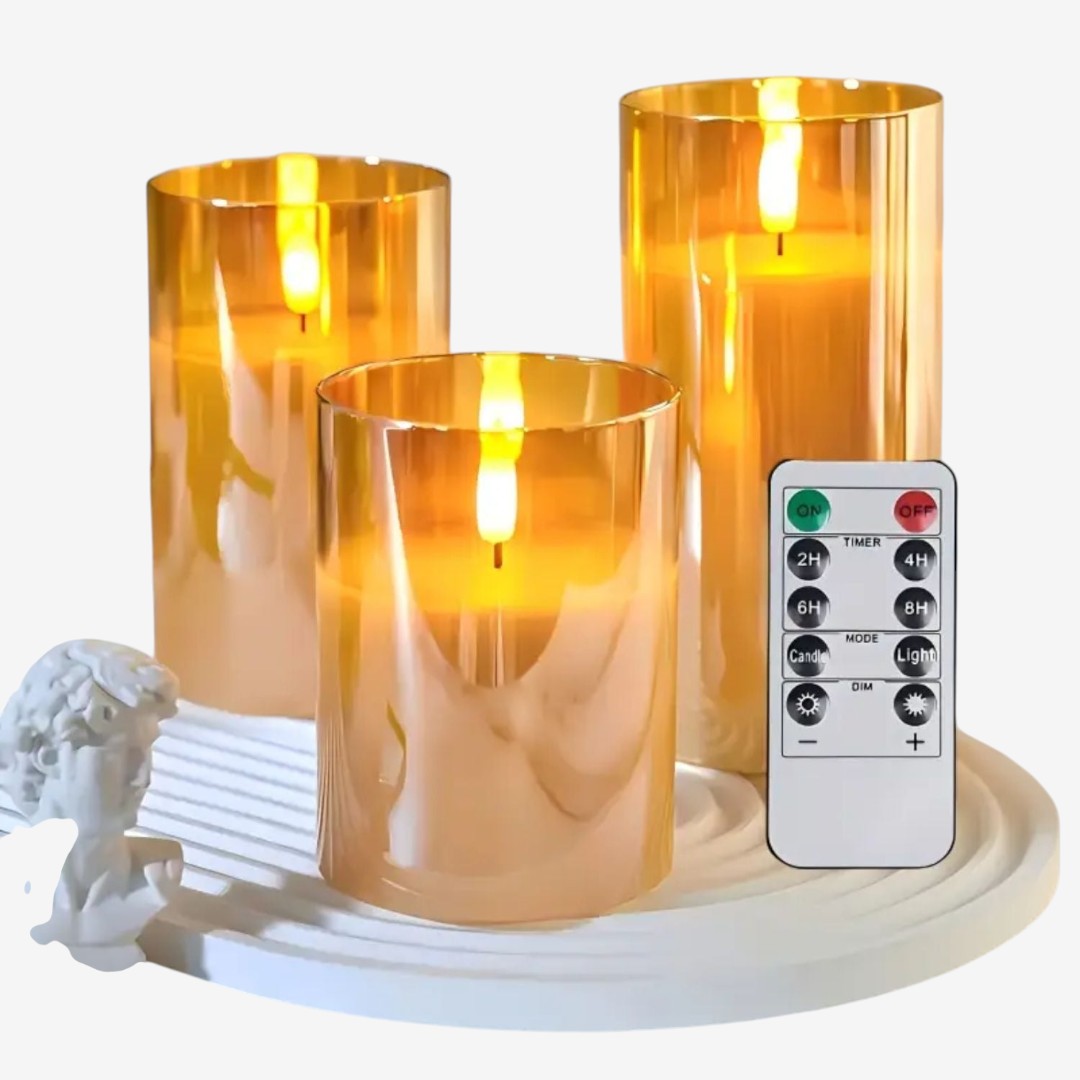 Flameless LED Candles – Battery Powered With Timer For Safe Ambient Decor