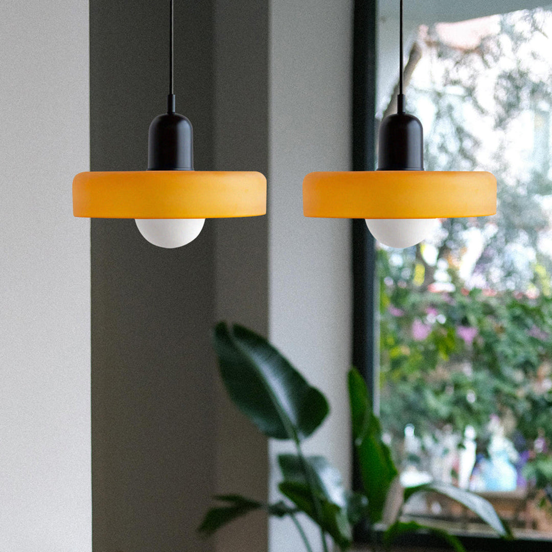 Double Glass Pendant Lamp – Retro Inspired Modern Dining Table Design
