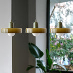 Triple Glass Pendant Lamp – Retro Inspired Colorful Dining Table Design