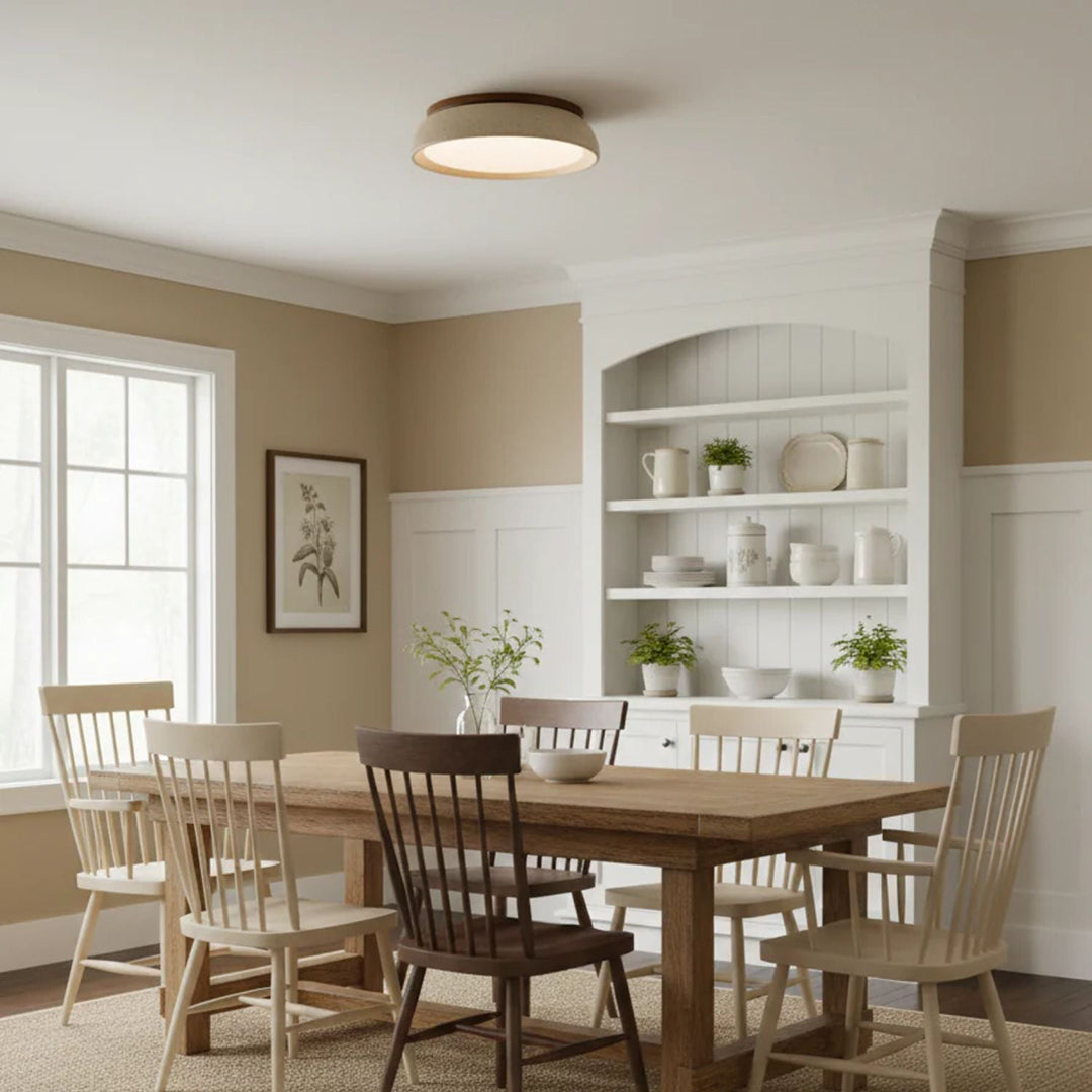 Minimalist Ceiling Lamp – Natural Finish Warm Interior Accent Design