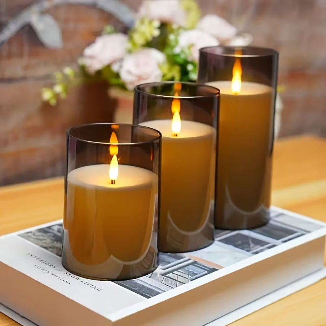 Flameless LED Candles – Battery Powered With Timer For Safe Ambient Decor