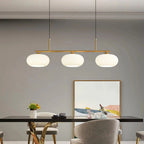 Linear Triple Glass Pendant Light