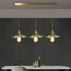 Vintage Floral Glass Pendant Light