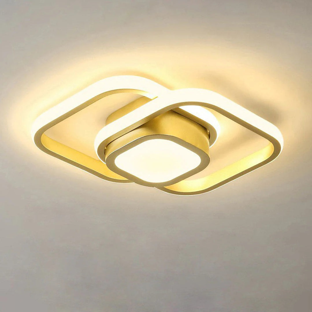 Contemporary Double Ring Ceiling Light