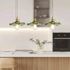 Vintage Floral Glass Pendant Light