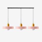 Triple Glass Pendant Lamp – Retro Inspired Colorful Dining Table Design