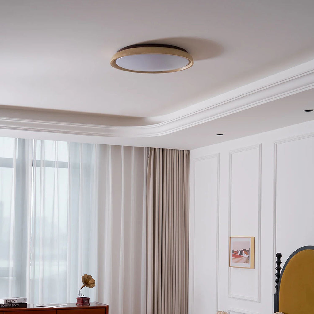 Minimalist Ceiling Lamp – Natural Finish Warm Interior Accent Design