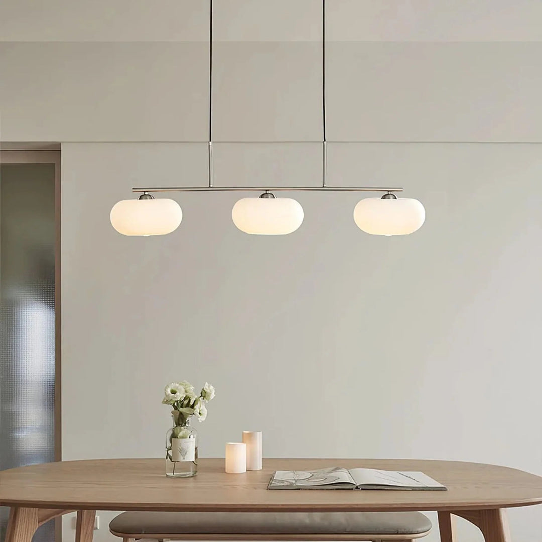 Linear Triple Glass Pendant Light
